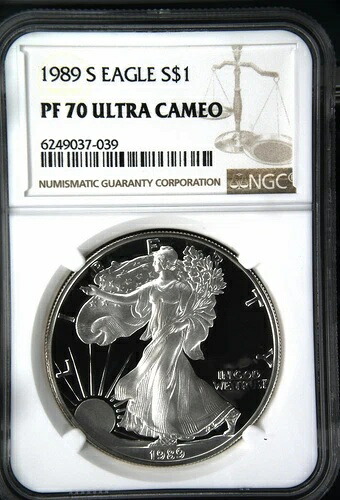 1989 S シルバーイーグル NGC PF-70 ウルトラカメオ