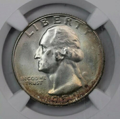 1954-S ワシントン クォーター NGC MS67