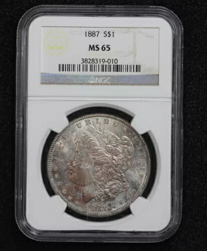 1887年 モルガン・ダラー NGC MS-65 12YY