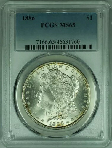 1886年 モルガン銀貨 PCGS MS-65 (34B)