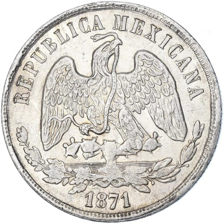 [#1116840] メキシコ、ペソ、1871、グアナファト、シルバー、AU、KM:408.5