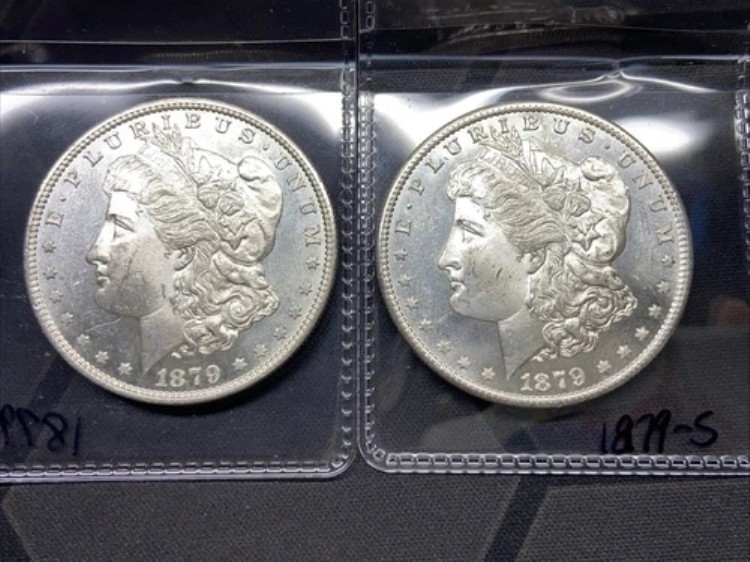(2) 1879-S モルガン銀貨 ゴージャス BU 未流通 セミPL! SFミント｜WORLD RESOURCE【KING店】