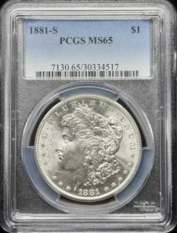 1881年 S モーガン銀貨 PCGS MS-65|WORLD RESOURCE【KING店】