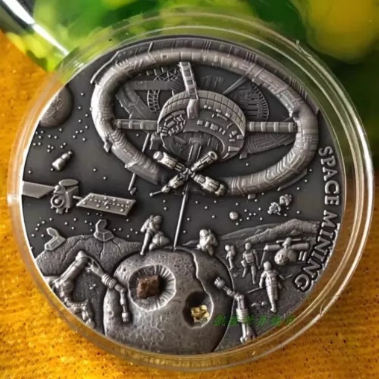 2018年 ニウエ宇宙採掘 1オンス 銀貨 38.61mm|WORLD RESOURCE【KING店】