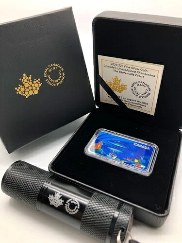 2020年カナダ クラレンビルイベント 1オンス シルバー 20ドル 暗闇で光るコイン UFO現象｜WORLD RESOURCE【KING店】