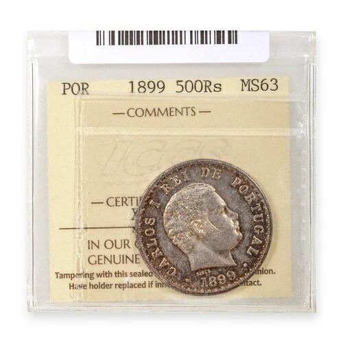ポルトガル 銀貨 500 レイス 1899