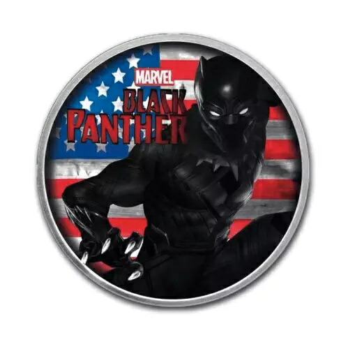 2018年 1ドル ブラックパンサー アメリカ国旗 1オンス 銀貨｜WORLD RESOURCE【KING店】