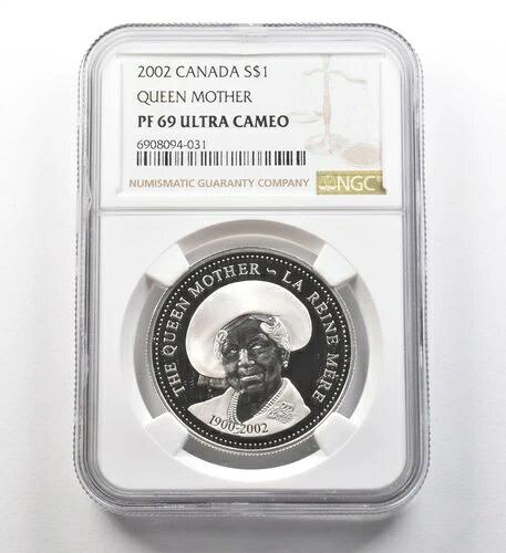 2002年カナダ シルバードル クイーンマザー PF69 UCAM NGC *8268｜WORLD RESOURCE【KING店】