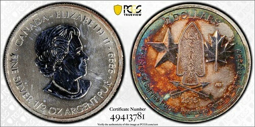 2015年カナダ $2 PCGS MS63 デビルズ・ブリゲード モンスタートナー！トップポップ 1/2オンス シルバー｜WORLD RESOURCE【KING店】