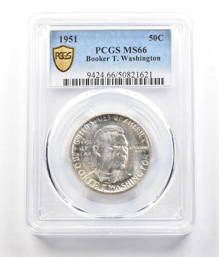 1951年 ブッカー・T・ワシントン記念ハーフドル MS66 PCGS PQ *0822|WORLD RESOURCE【KING店】