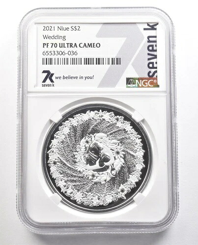2021年 ニウエ 2ドル シルバーウェディング PF70 UCAM NGC *6454|WORLD RESOURCE【KING店】