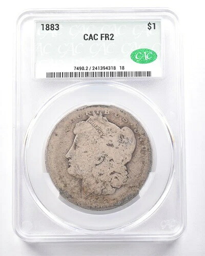 1883年 モルガン銀貨 FR2 CAC ローボール *7274|WORLD RESOURCE【KING店】