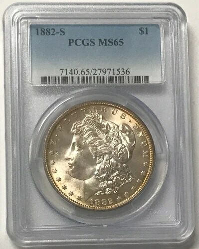 1882-S モルガン銀貨 1ドル - PCGS MS65|WORLD RESOURCE【KING店】