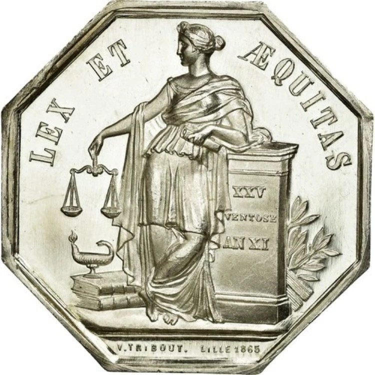 [#70464] フランス、トークン、公証人、1865年、MS、銀、ルルージュ:161｜WORLD RESOURCE【KING店】