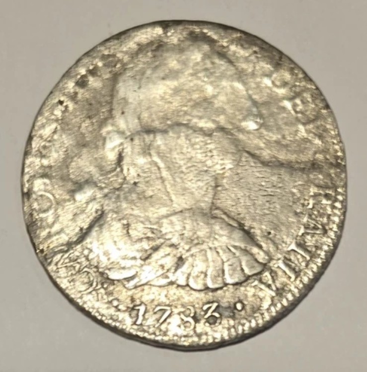 1783 8 Reales スペイン植民地 - カロルス 3 世 - メキシコ - エル・カザドル号が難破！画像