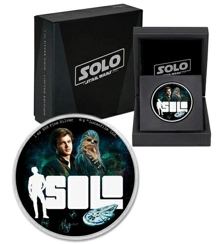 ニウエ 2ドル 2018年 銀貨 1オンス カラー「スター・ウォーズ・ストーリー - ハン・ソロ」送料無料｜WORLD RESOURCE【KING店】