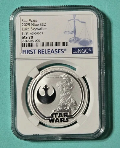 2025 ニウエ 1オンス $2 スターウォーズ：ルークスカイウォーカー：NGC MS70 FR（初回リリース）｜WORLD RESOURCE【KING店】