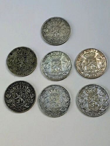 ロット5 ベルギー・レオポルド銀貨 7枚｜WORLD RESOURCE【KING店】 117,700円