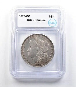 1878-CC モルガン銀貨 本物 ICG *2251