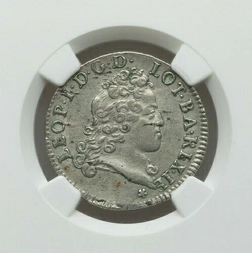 1721年 フランス ロレーヌ レオポルド ジョセフ シルバー テストン NGC AU-53