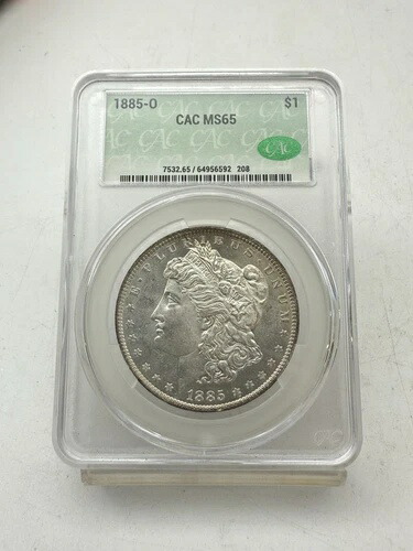 1885-O 1ドルモルガン銀貨 MS65 CAC