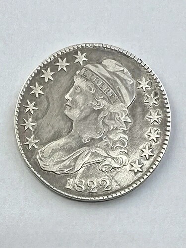 1822年 キャップドバスト ハーフドル 50セント 未鑑定 銀貨|WORLD RESOURCE【KING店】