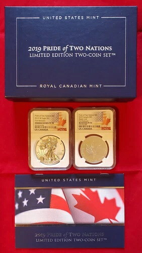2019年 プライド・オブ・ツー・ネーションズ 米国 2枚セット NGC PF70 FR 初リリース (004)｜WORLD RESOURCE【KING店】
