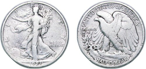 アメリカ合衆国 1921年 S 1/2ドル銀貨 900 VF｜WORLD RESOURCE【KING店】 117,700円