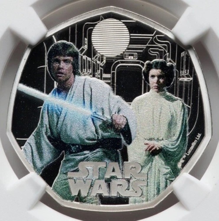 NGC PF70 2023 イギリス スターウォーズ ルーク・スカイウォーカー&レイア姫 シルバーコイン|WORLD RESOURCE【KING店】
