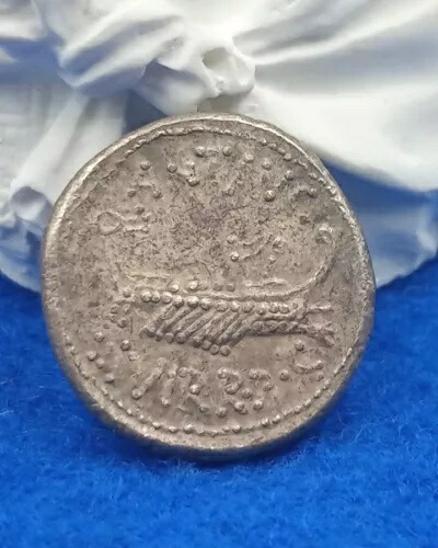 **希少** 2,000年前のマルクス・アントニウス銀貨 AR ローマデナリウス 紀元前32-31年|WORLD RESOURCE【KING店】