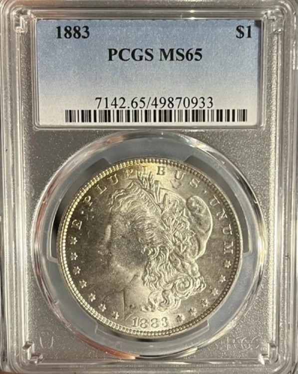 1883年 PCGS MS65 PQ モルガン銀貨
