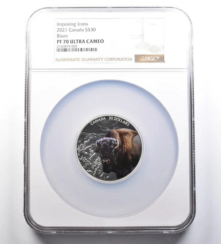 2021年 カナダ 30ドル銀貨 インポーシングアイコン バイソン PF70 UCAM NGC *4693｜WORLD RESOURCE【KING店】