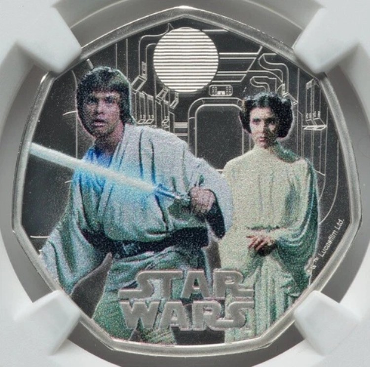 NGC PF70 2023 イギリス スターウォーズ ルーク・スカイウォーカー&レイア姫 シルバーコイン|WORLD RESOURCE【KING店】