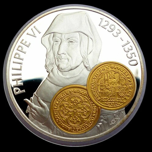 オランダ領アンティル 10 グルデン 2001 銀貨プルーフと金貨 貿易コイン Ecu d'or a