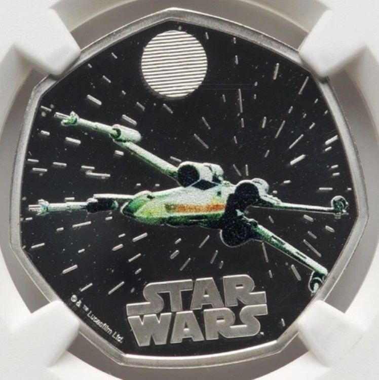 NGC PF70 2024 スター・ウォーズ X-ウイング・スターファイター、イギリス S50ペンス 英国銀貨｜WORLD RESOURCE【KING店】 117,700円