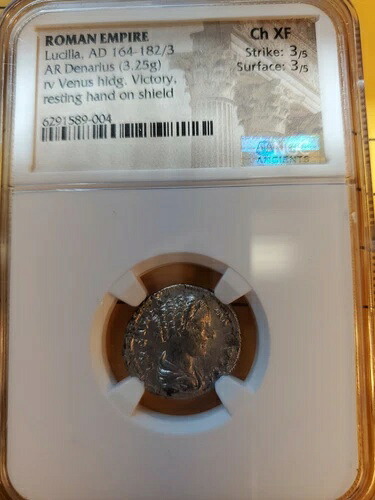 ルキラ 164=183Ad.AR.DENARIUS.極上品。Rv.Venus Hidg.勝利の休息の手。｜WORLD RESOURCE【KING店】 102,245円