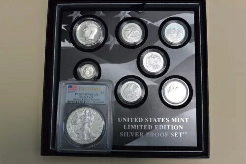2017年 S 米国造幣局限定版 シルバープルーフセット PCGS PR70 シルバーイーグル付き|WORLD RESOURCE【KING店】