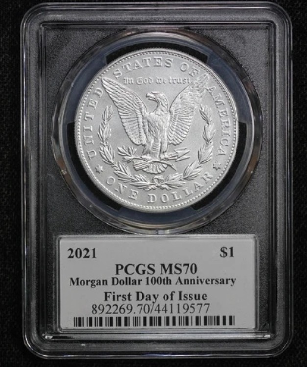 2021年 モルガン・ダラー PCGS MS70 100周年記念ラベル 57YQ|WORLD RESOURCE【KING店】