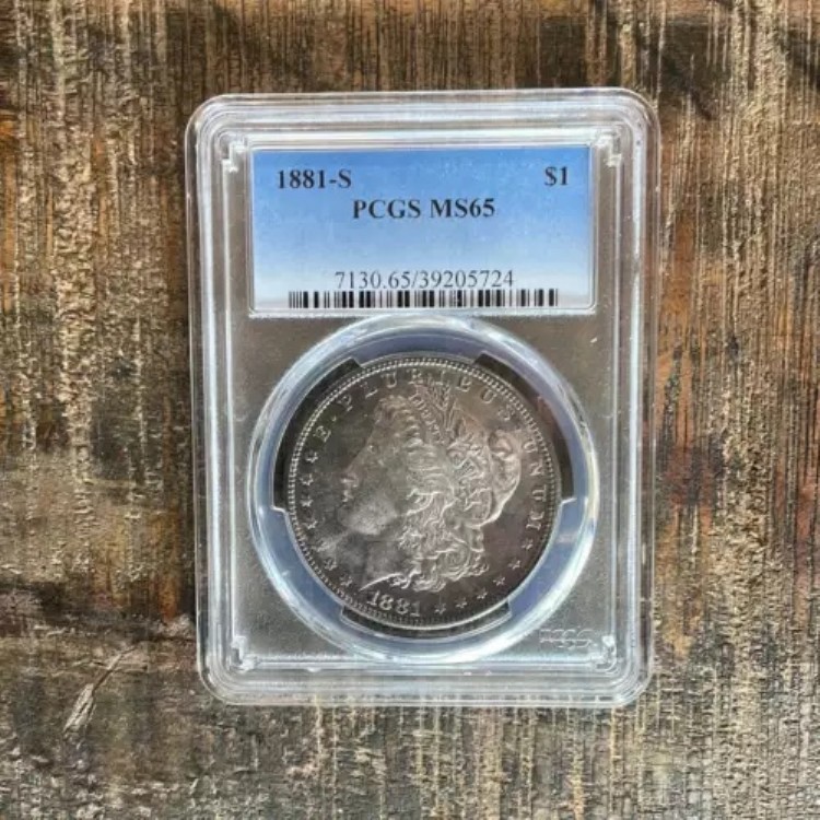 1881-S US $1 モルガン銀貨 PCGS MS65｜WORLD RESOURCE【KING店】 117,700円