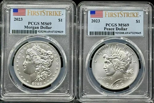 2023年 モルガン＆ピース PCGS MS-69 ファーストストライク｜WORLD RESOURCE【KING店】 117,700円
