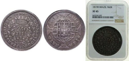 ブラジル 1819 R 960 レイス シルバー 896 NGC XF 45|WORLD RESOURCE【KING店】
