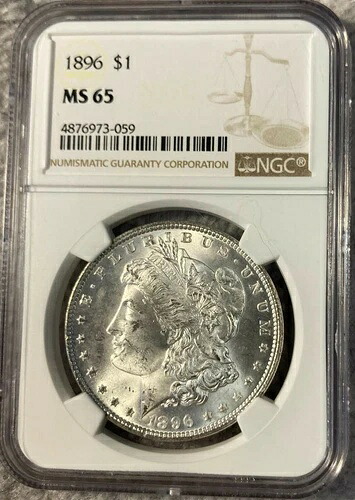 1896年 NGC MS65 モルガン銀貨