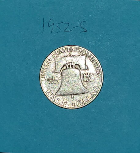 ベンジャミン・フランクリン ハーフドル硬貨 1952年 (14)、1952-S (1)、1952-D (8)