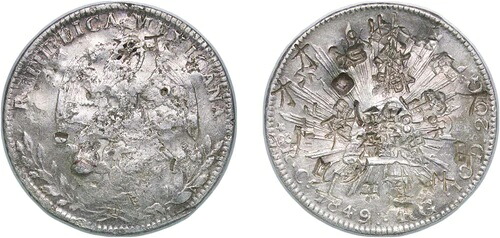 メキシコ 1849 Ca RG 8 Reales シルバー 903 XF｜WORLD RESOURCE【KING店】
