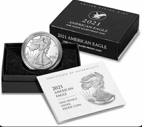 アメリカンイーグル 2021 1オンス シルバープルーフコイン ウェストポイント 21EAN - 新品未使用 3枚セット