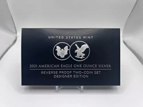 米国造幣局 2021年 アメリカンイーグル 1オンス シルバー リバースプルーフ 2枚セット (21XJ)|WORLD RESOURCE【KING店】
