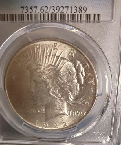 1922年 シルバー ピースドル PCGS MS 62 ミントステート 美しいシルバー アンティーク|WORLD RESOURCE【KING店】