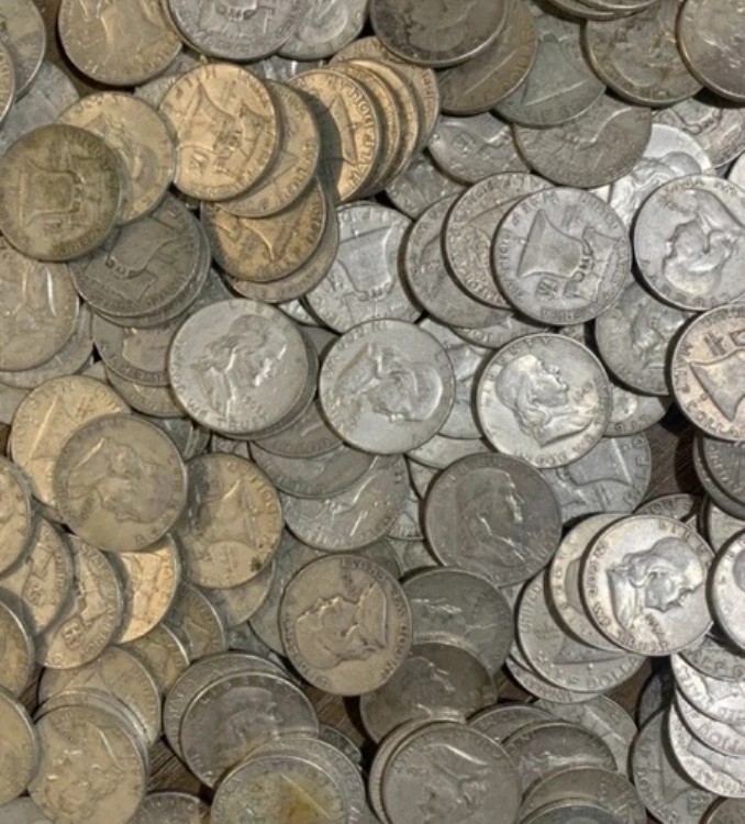 フランクリン ハーフダラー 20枚ロール 流通品 90%銀貨 40年代、50年代、60年代混合｜WORLD RESOURCE【KING店】