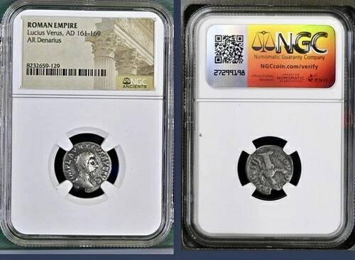 皇帝ルシウス ウェルス シルバー デナリウス 161-169AD NGC 本物のローマ コイン 希少｜WORLD RESOURCE【KING店】