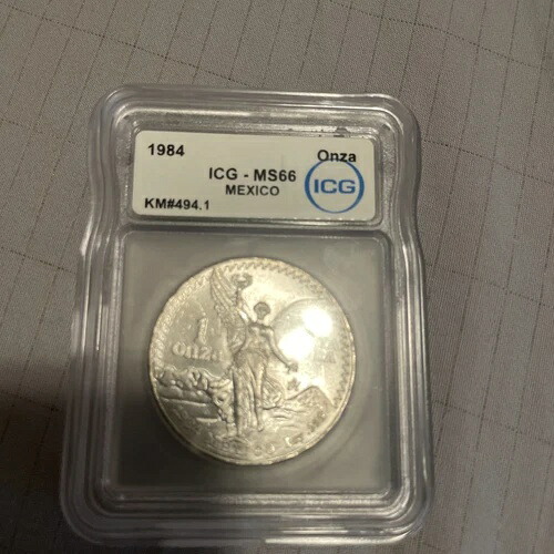 1984 Mo Mexico 1 Onza Silver Libertad MS66 ICG 美しいブラストホワイト!|WORLD RESOURCE【KING店】